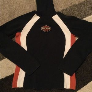 Womens Harley Davidson Logo Turtleneck Sweater